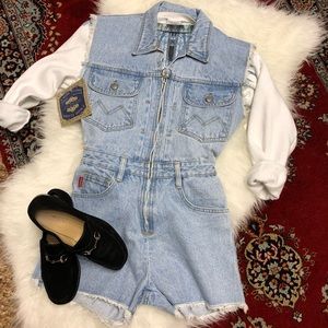 Denim One Piece Shorts